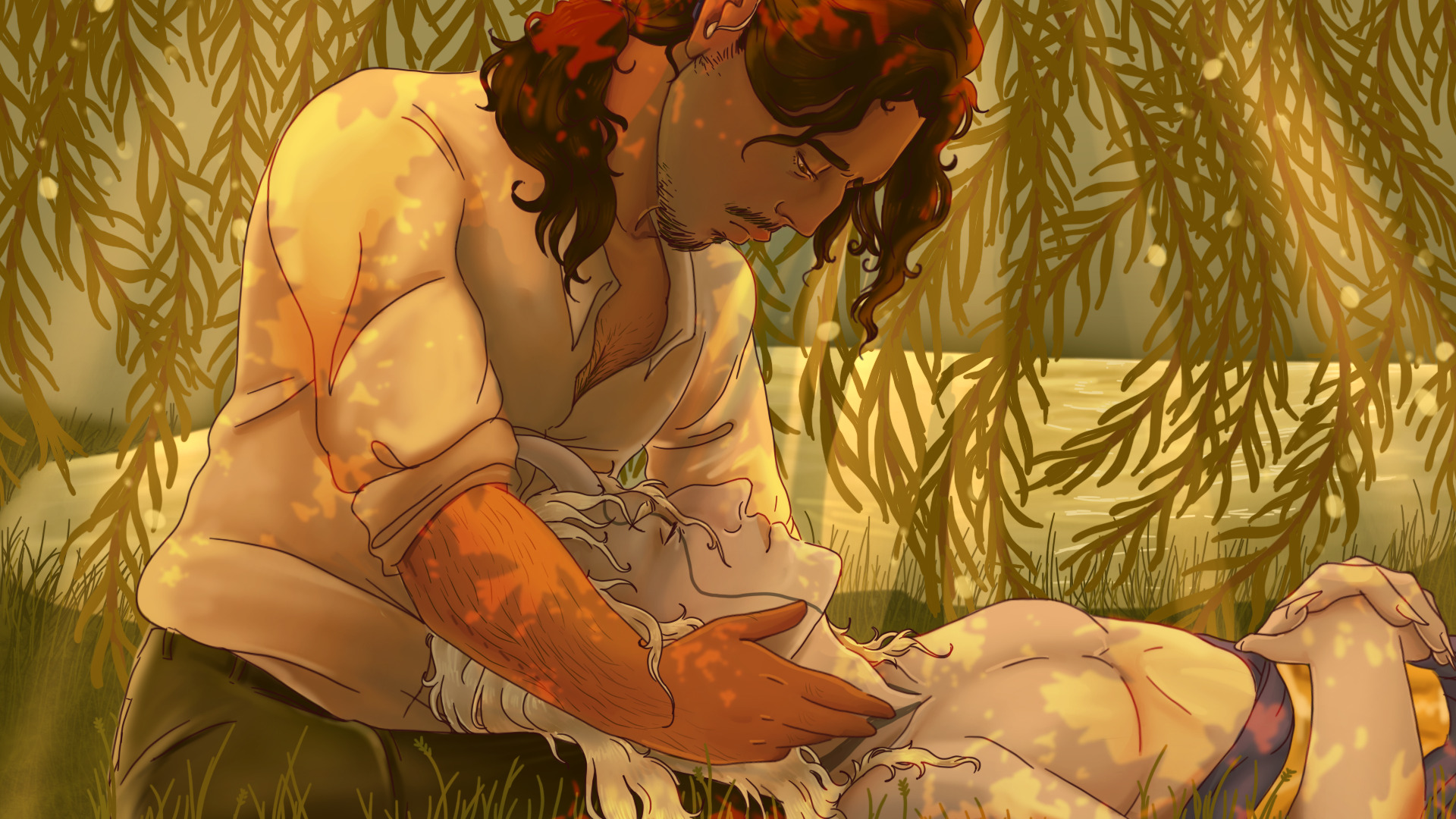 The OC in question is Anuraj Surya. Not created by me, but created by this picture's artist.